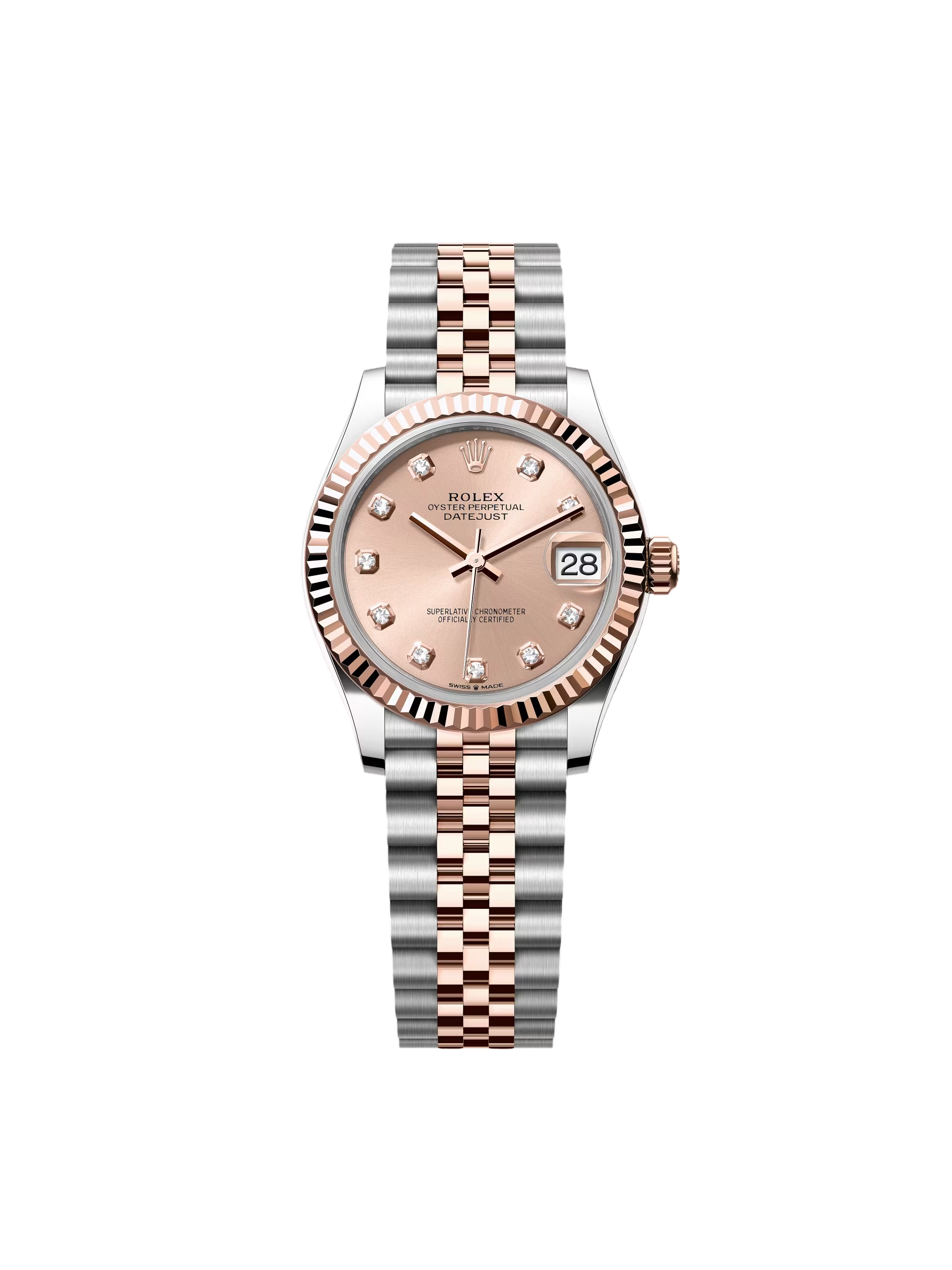 RLX Datejust m278271-0023/0024 Rose 31mm Dial Oyster Bracelet Watch