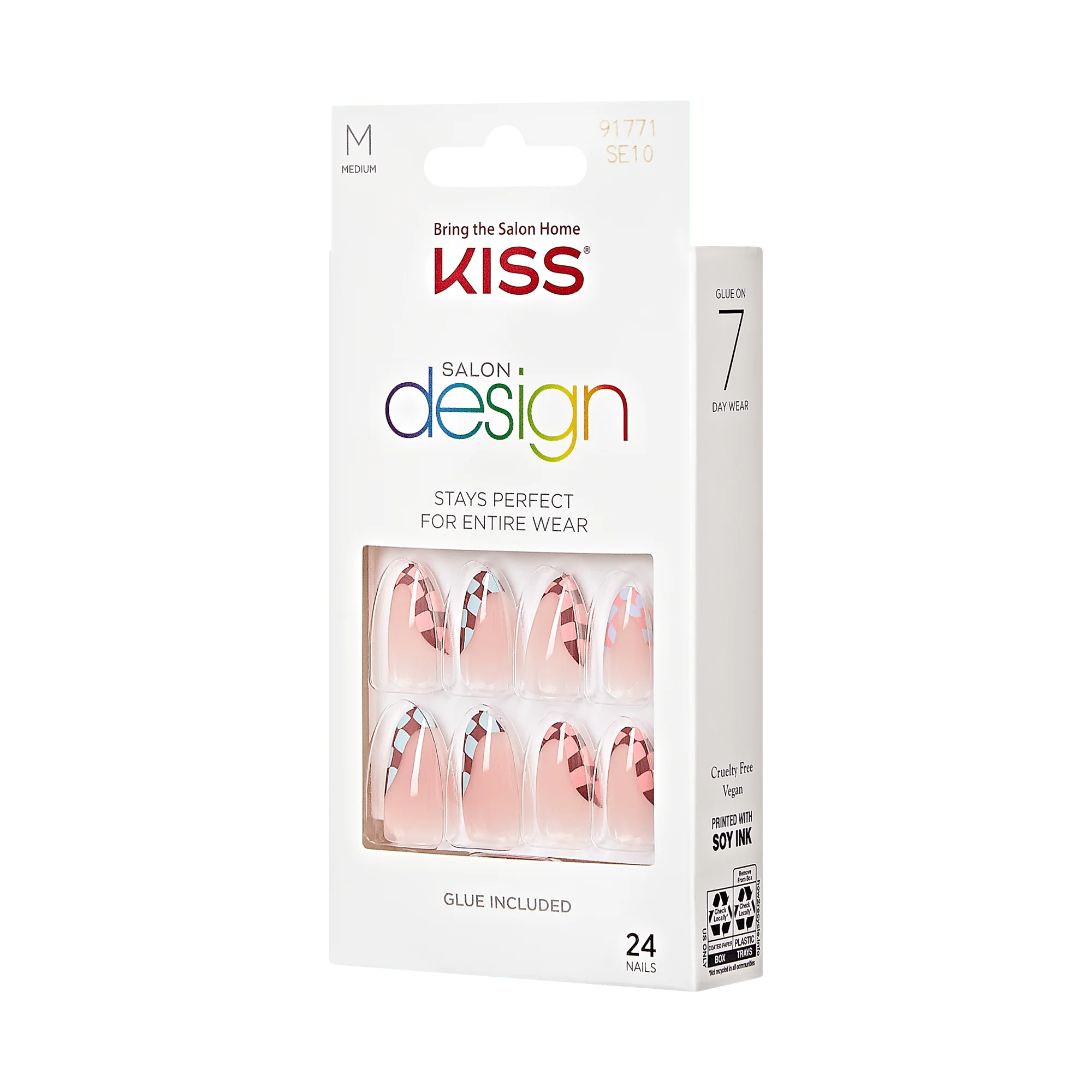 KISS Salon Design Press On Glue Nails - Made U Look