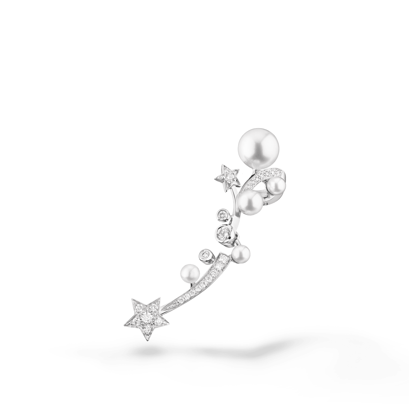 Comète Perlée crawling single  earring