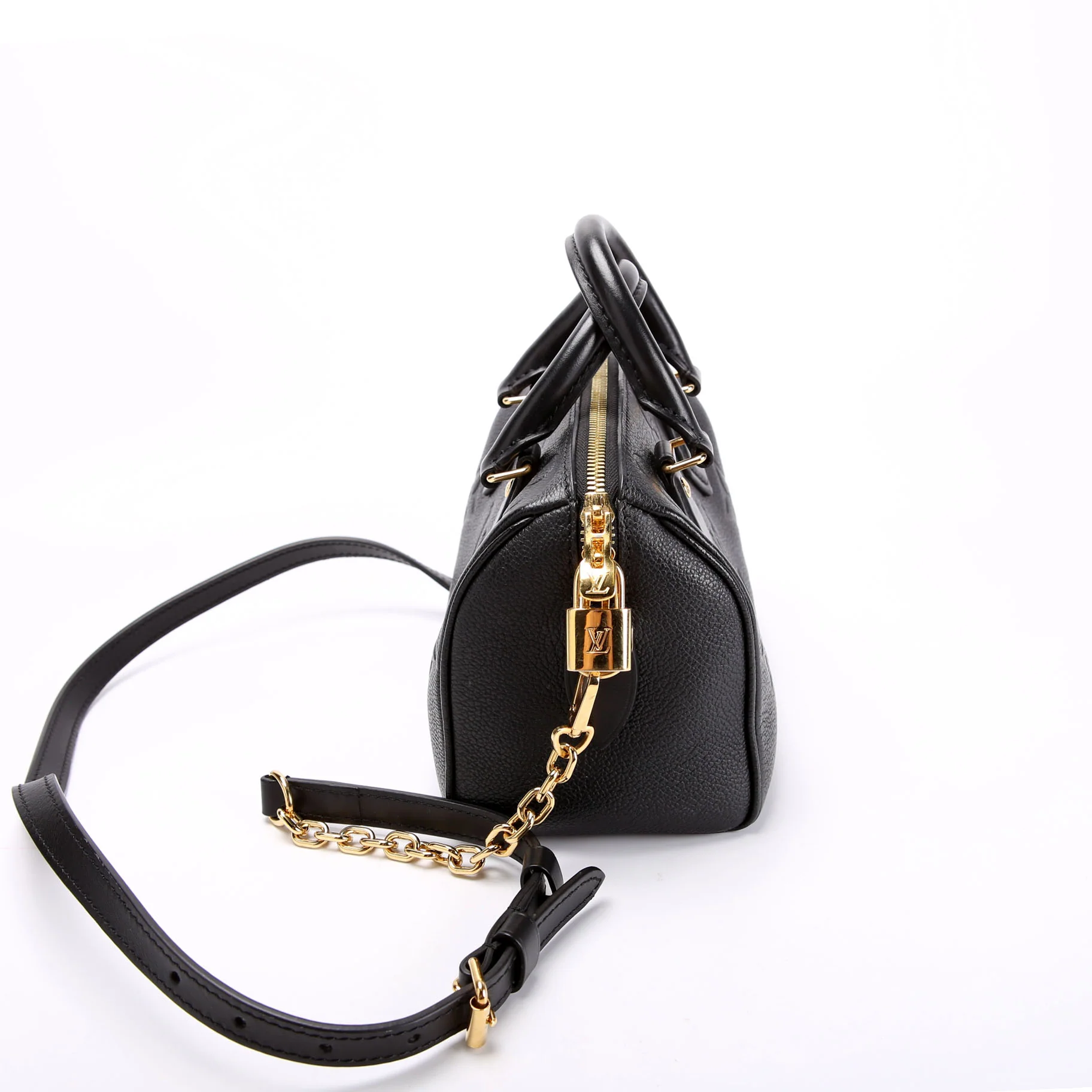 LOUIS VUITTON Speedy 20 Bandoulière Empreinte NM Black