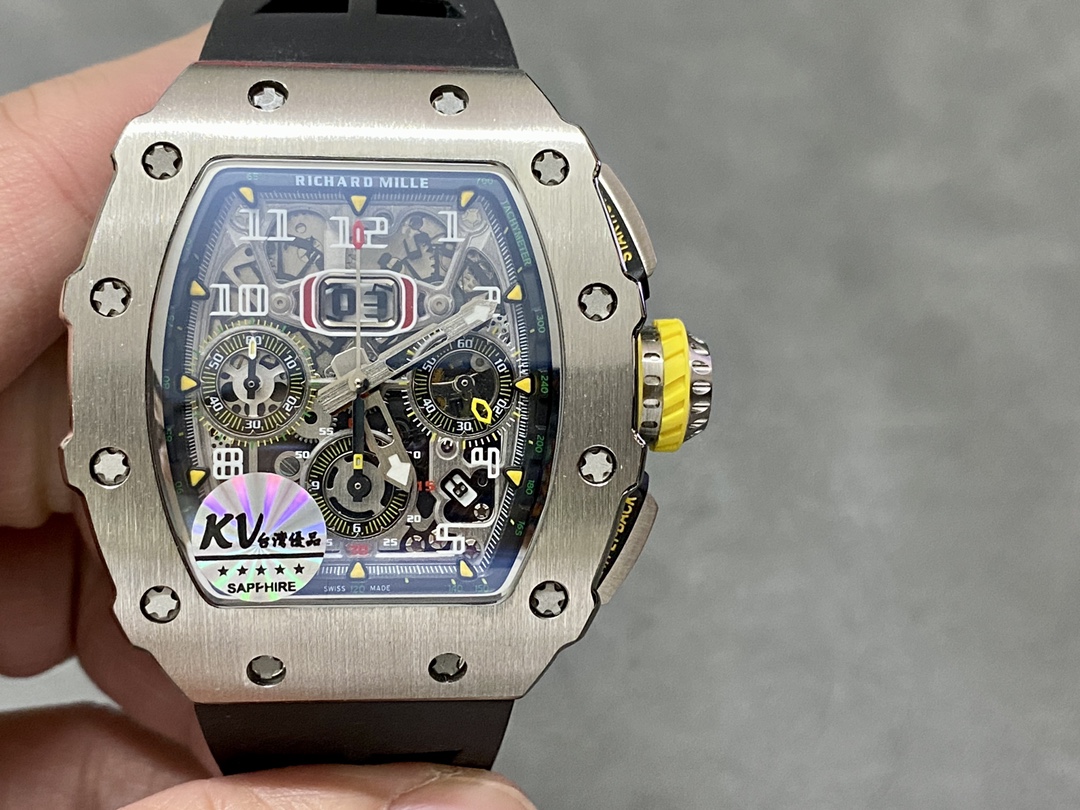 【7A Quality】Richard Mille RM 11-03 Automatic Flyback Chronograph Silver Watch