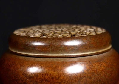 Xuande Signed Old Chinese Copper Incense Burner w/flower N4175