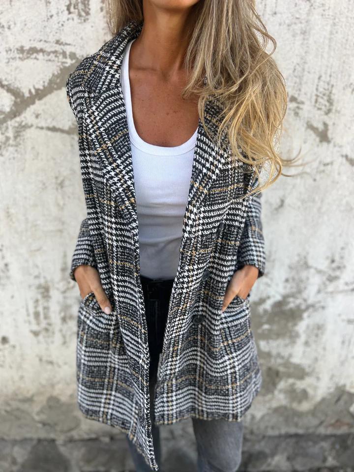 🌲 SALE🔥 Plaid Lapel Blazer Coat