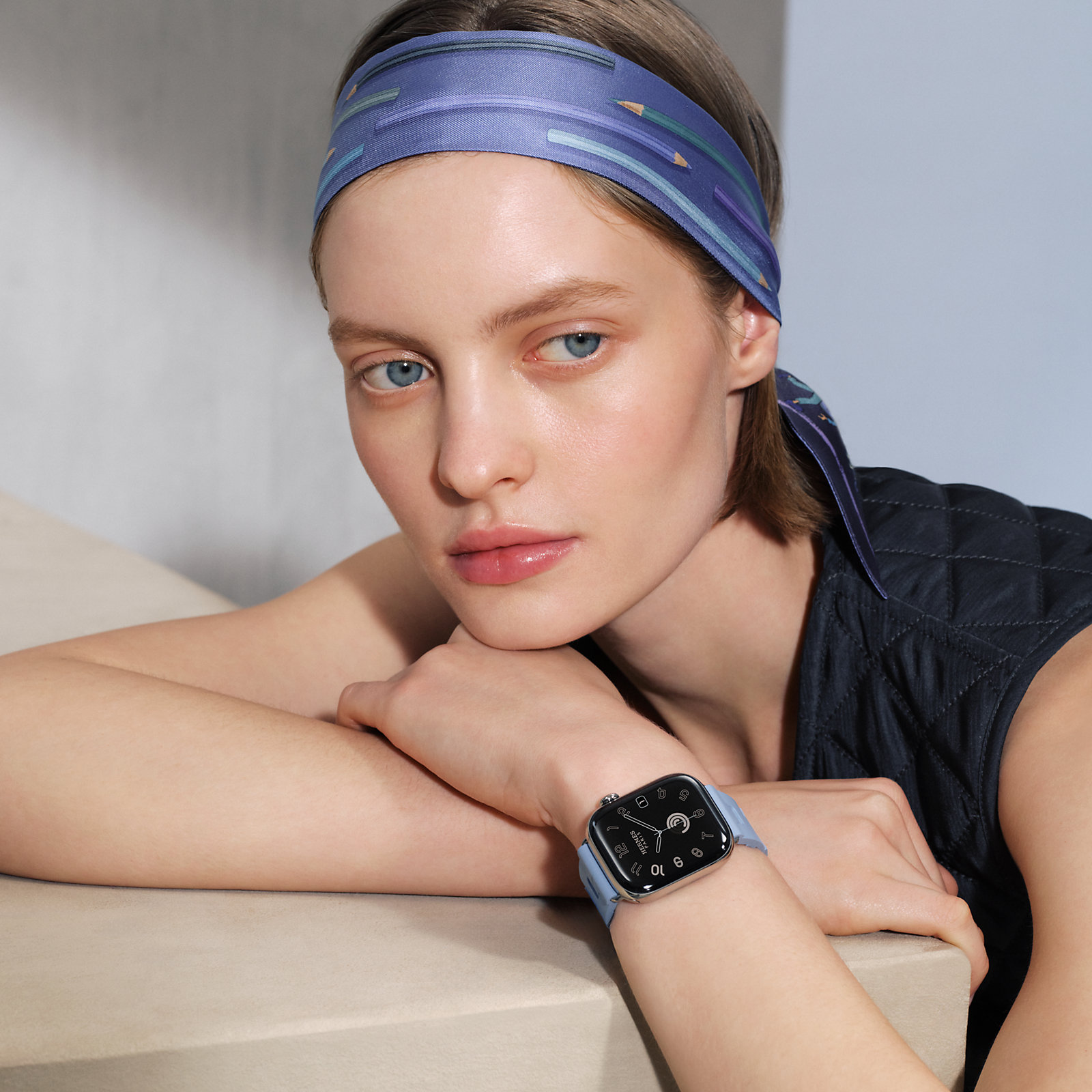 Series 11 case & Band Apple Watch Hermès Single Tour 42 mm Deployment Buckle Kilim