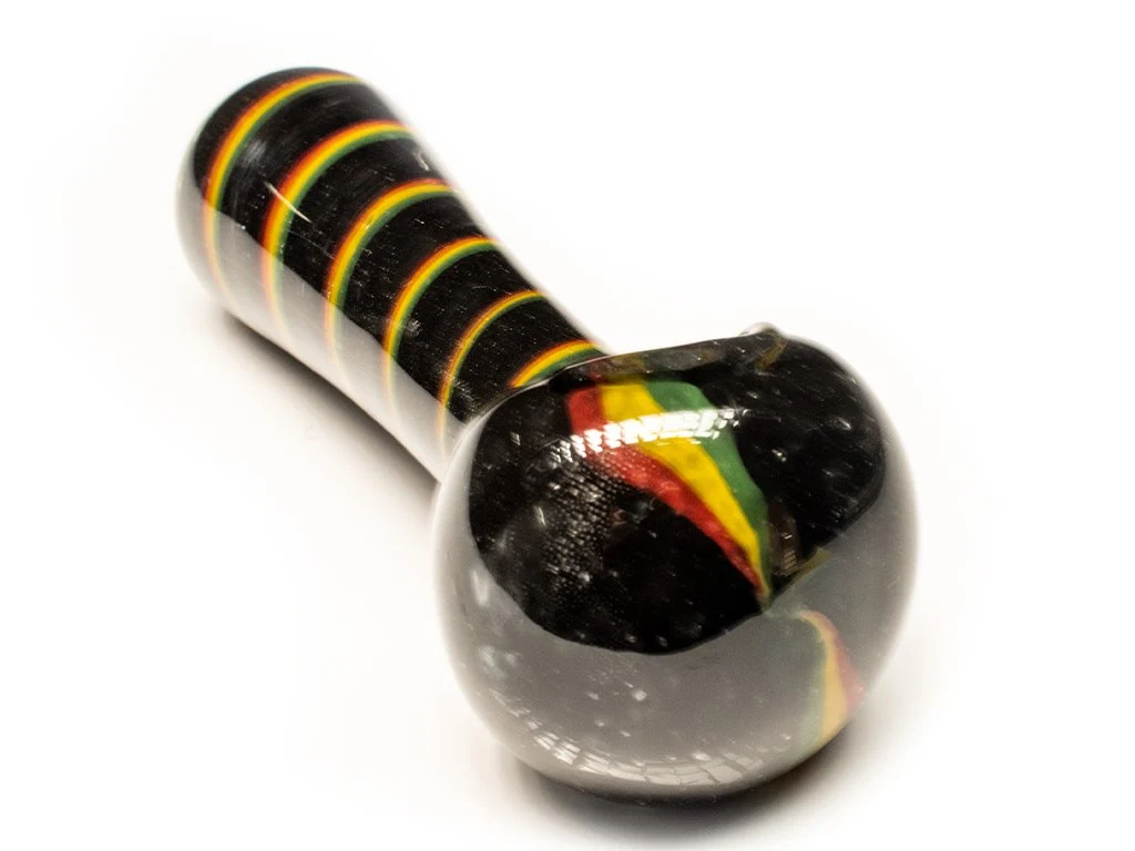 Inside Out Rasta Glass Pipe