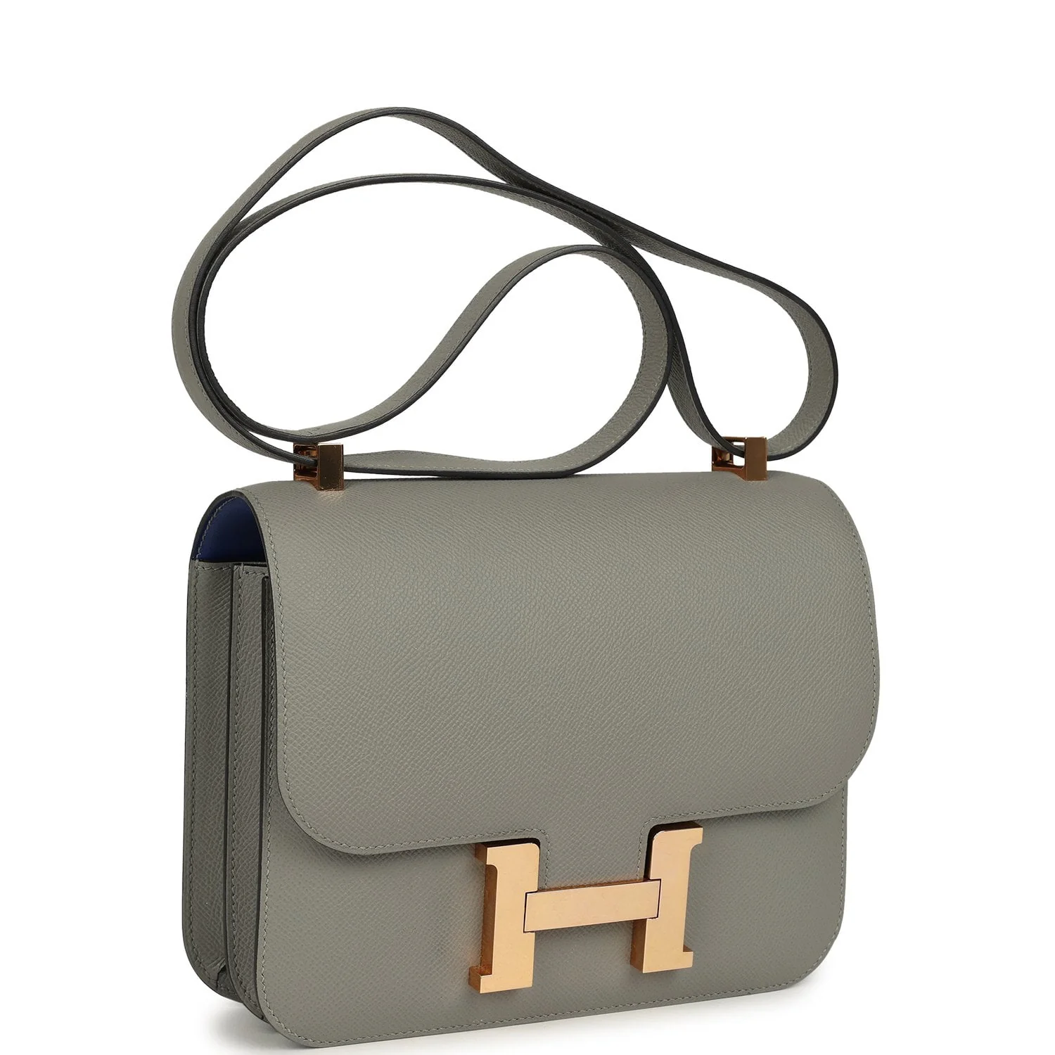 Hermes Special Order (HSS) Constance 24 Gris Mouette Verso Epsom Rose Gold Hardware