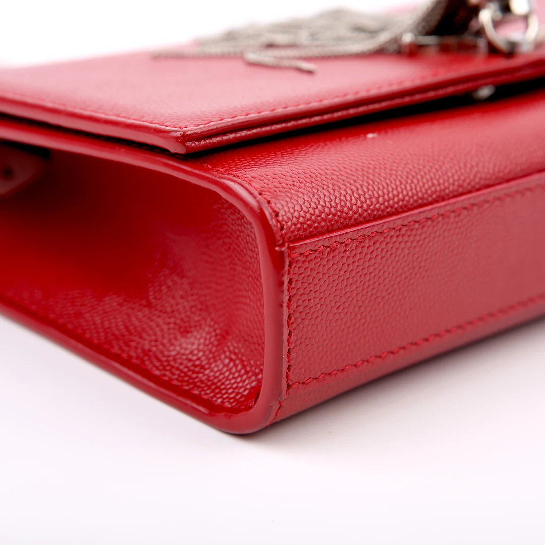 Kate Tassel Satchel Small 474366 Red/Silver