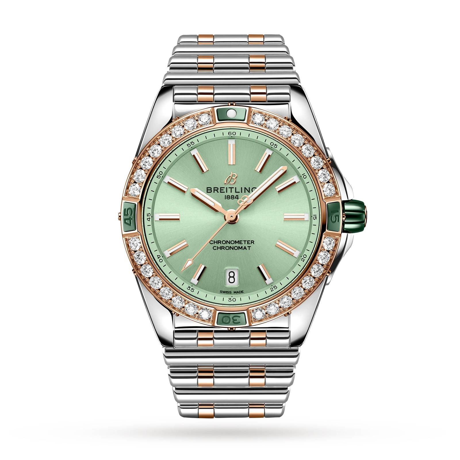 Breitling Super Chronomat Automatic 38 Green Stainless Steel & 18ct Rose Gold-P17532165