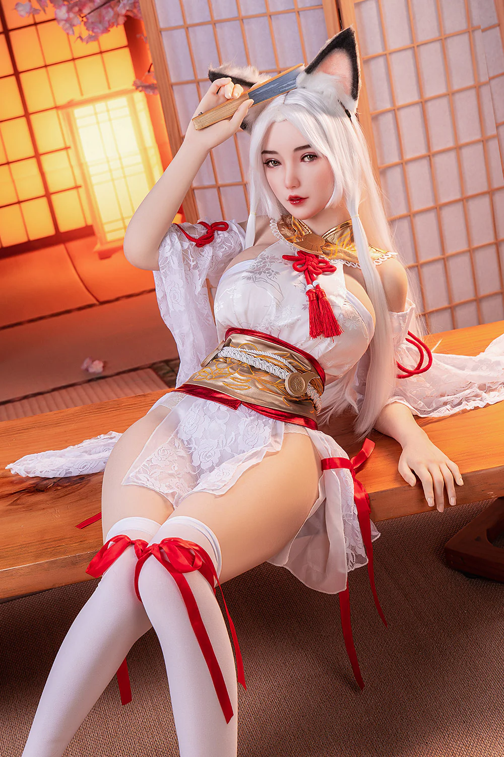 Megan 5ft25 / 160cm #60 Silicone Head + TPE Body Big Boobs Japan Anime Catgirl Hentai Sex Doll