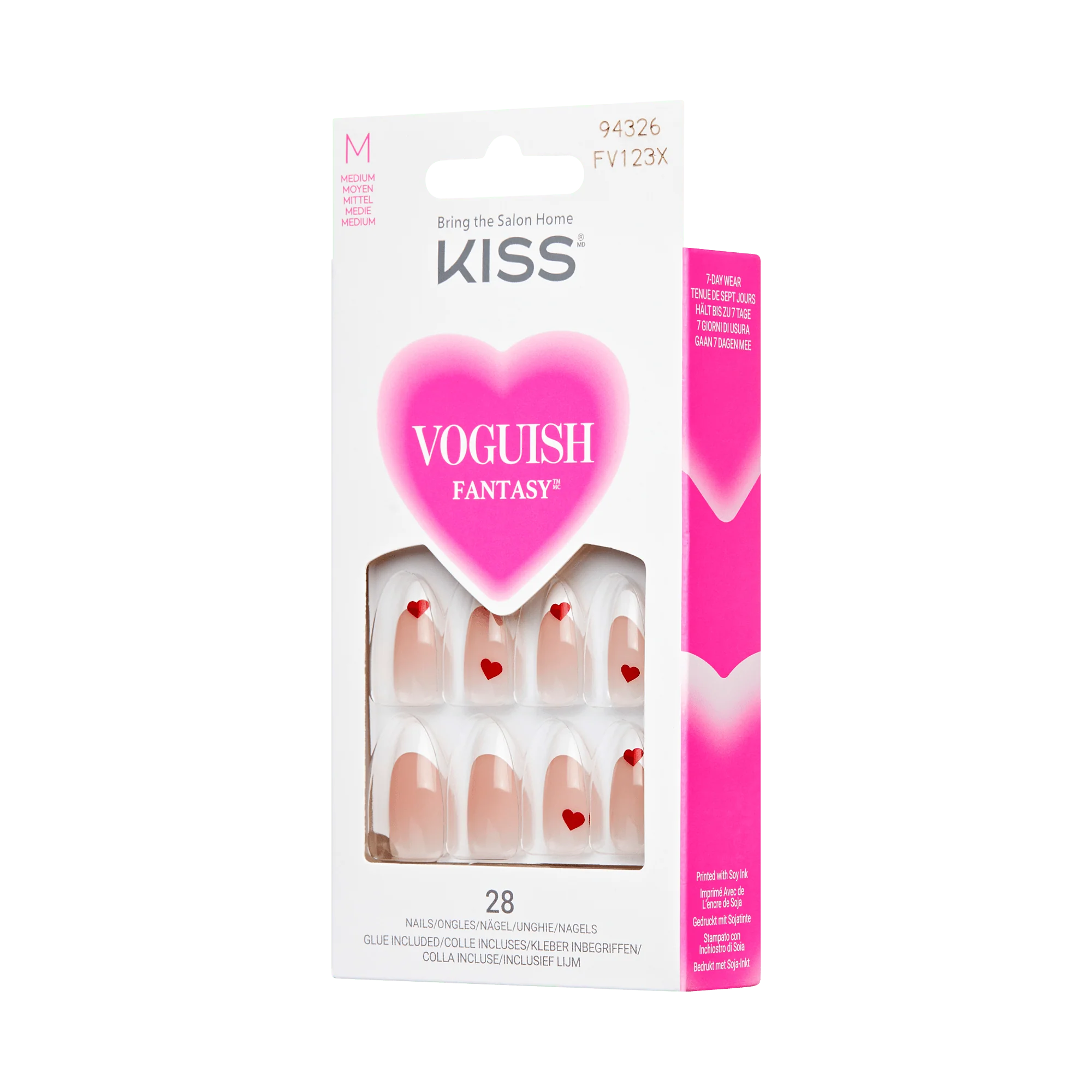 KISS Voguish Fantasy Press On Glue Nails - Love Rain