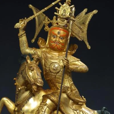 40CM Old Chinese Bronze Statue Buddha Q397