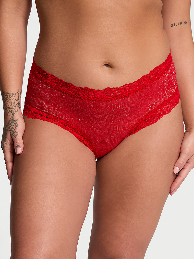 The Lacie Sequin Posey Mesh Cheeky Panty Lurex Mesh