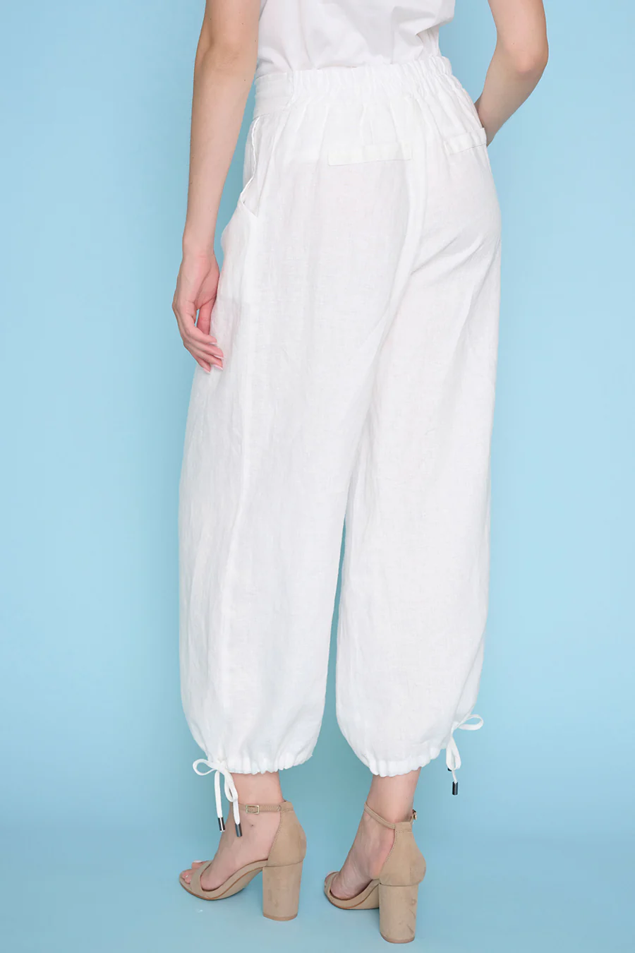 Tie-Hem Cropped Pants