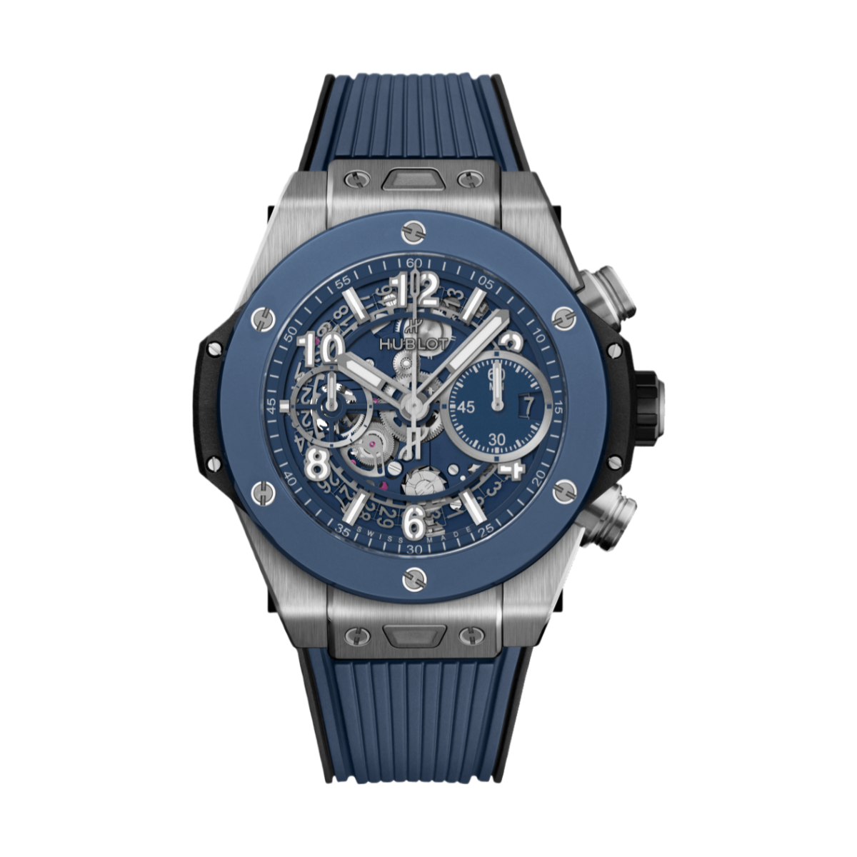 Hublot Big Bang Unico Titanium Blue Ceramic Chronograph Automatic 441.NL.5171.RX 42mm Men's Watch
