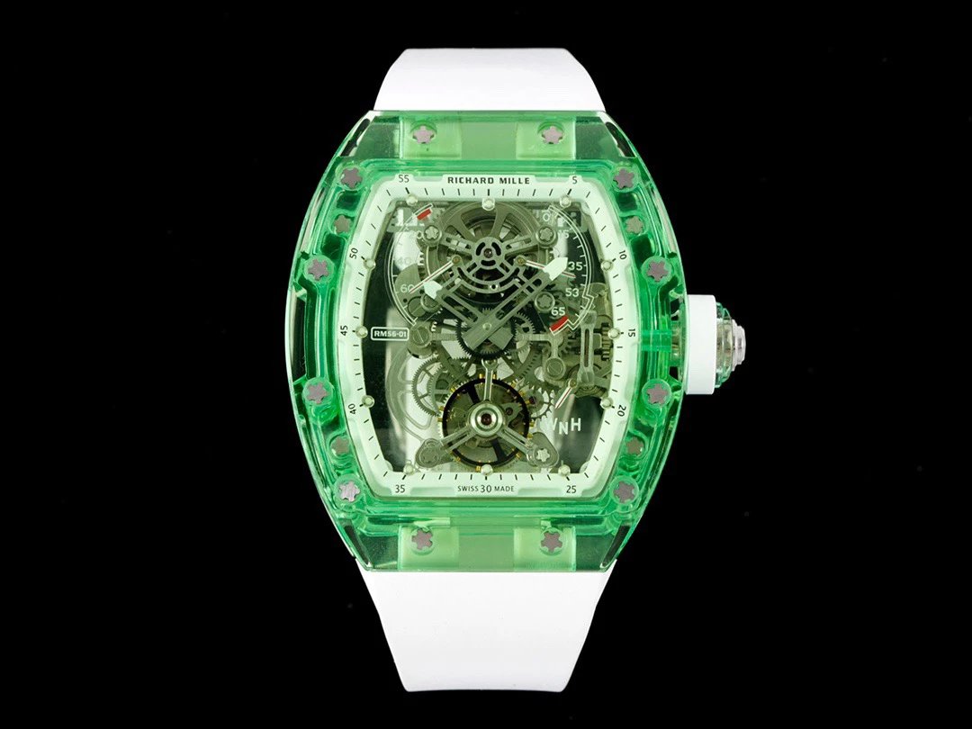 【7A Quality】Richard Mille RM 56-01 Tourbillon GreenTransparent Case