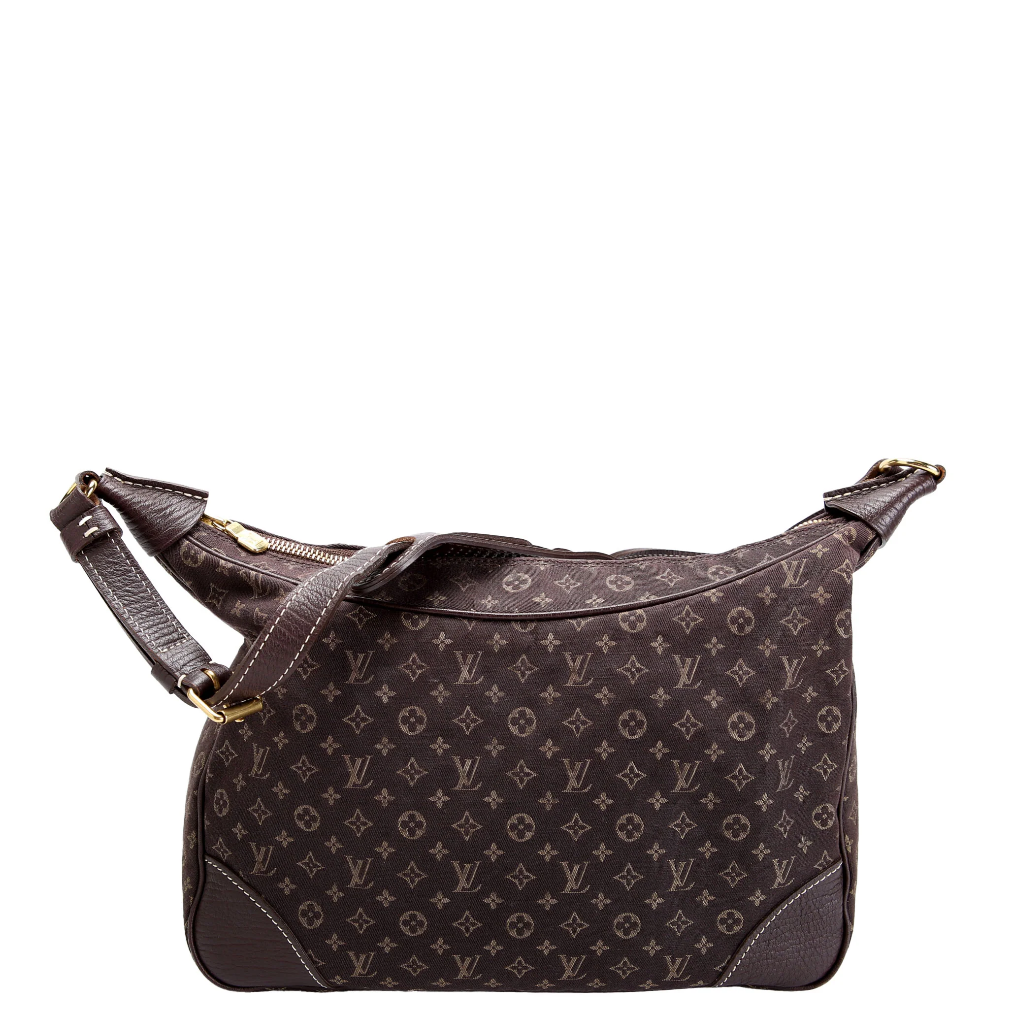 LOUIS VUITTON Boulogne Mini Lin Dark Brown