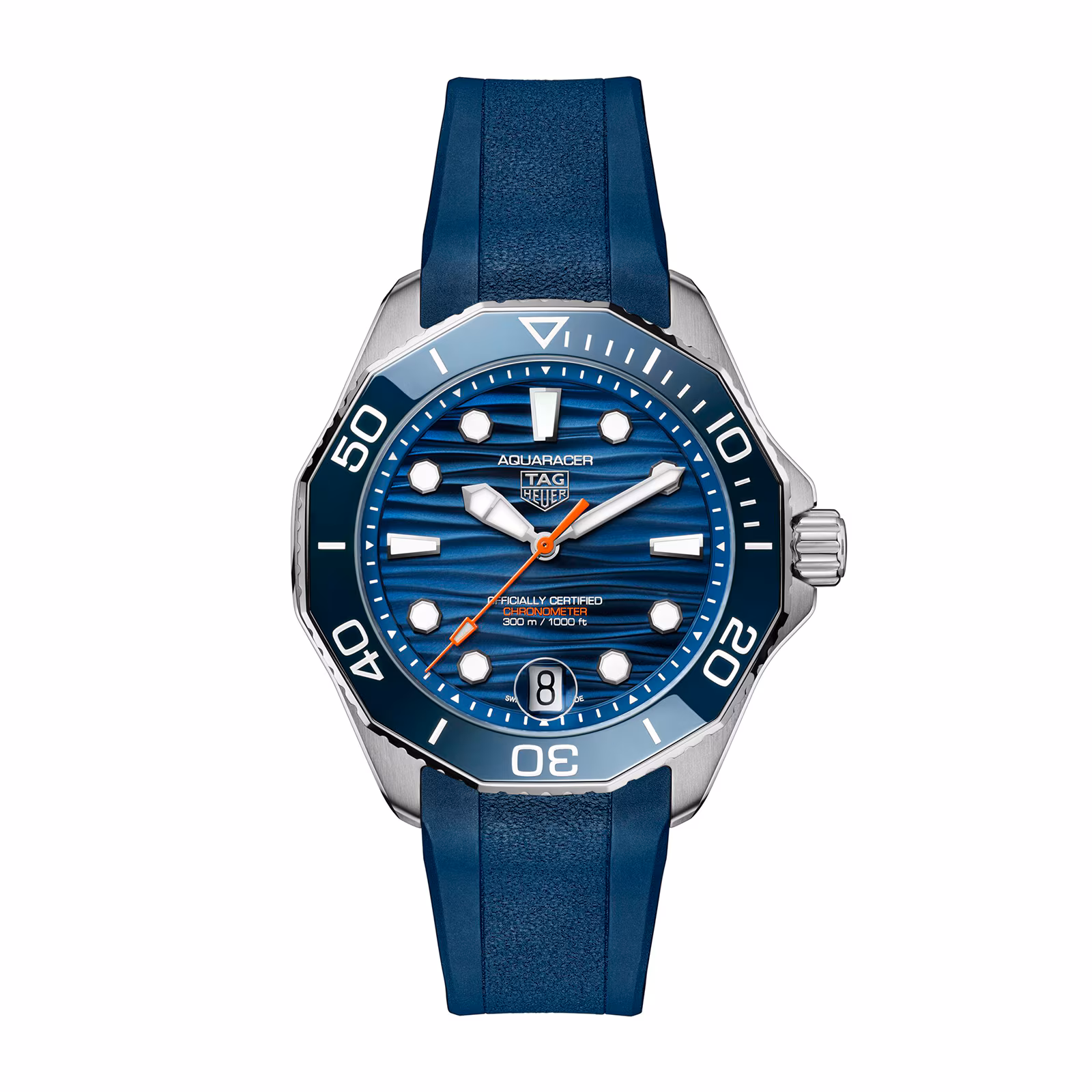 【7A Quality】TAG Heuer Aquaracer Professional 300 Date 42mm Mens Watch Blue Rubber WBP5111.FT6259