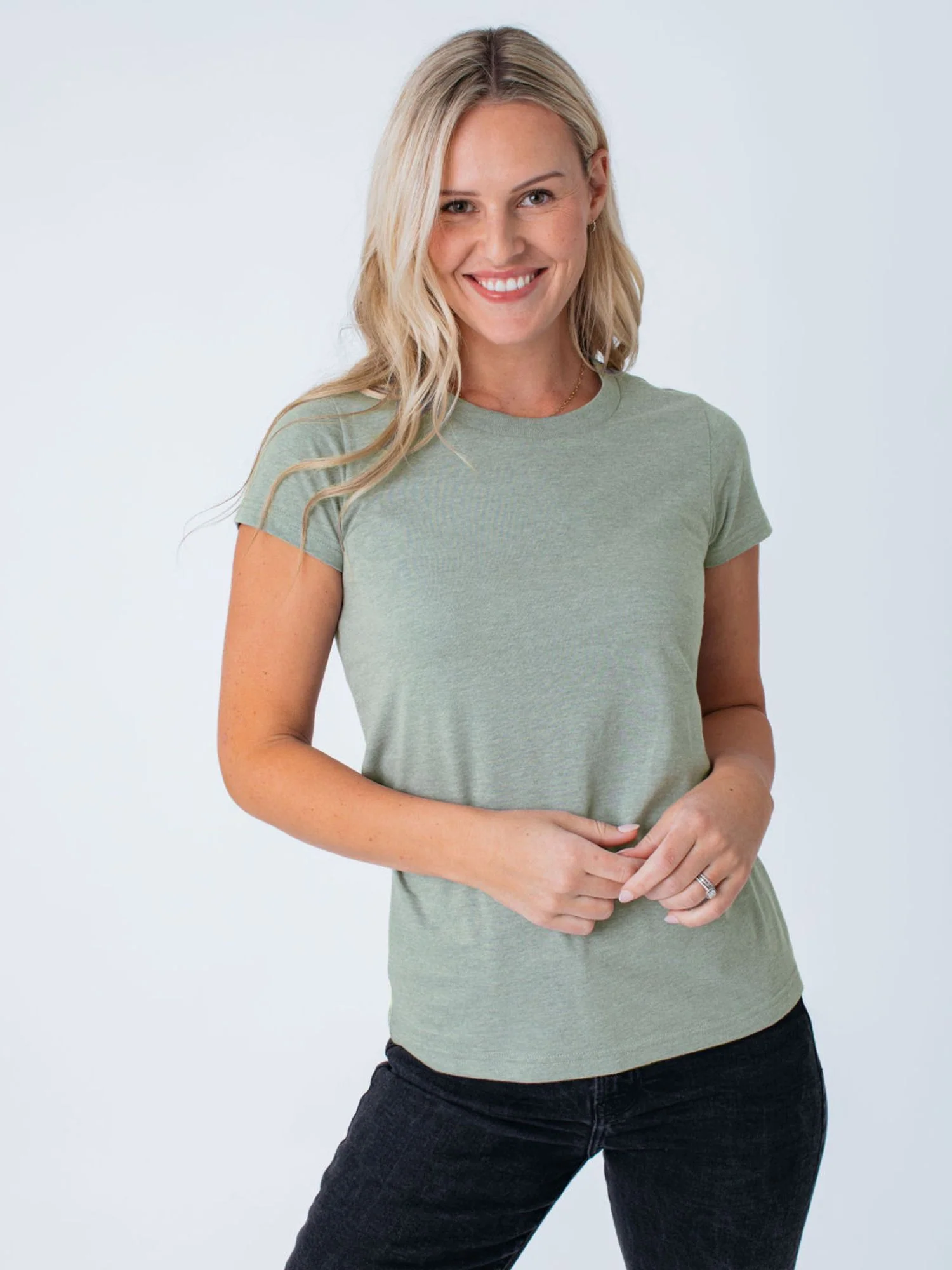 Vintage Green Everyday Crew Neck Tee