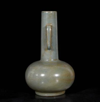 Old Chinese Ru Yao Ru Kiln Vase w/elephant ear N3692