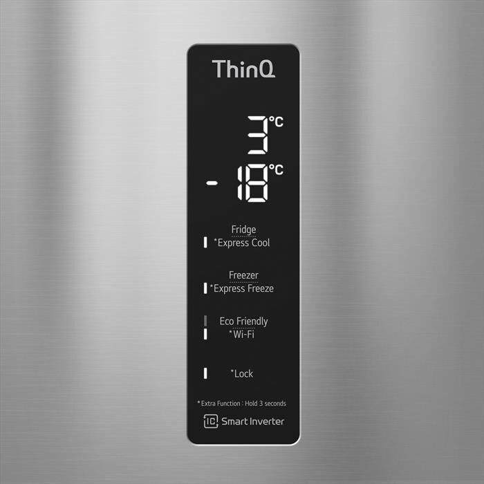 LG - Frigorifero combinato GBB567PZCMB Classe E 500lt-Stainless steel