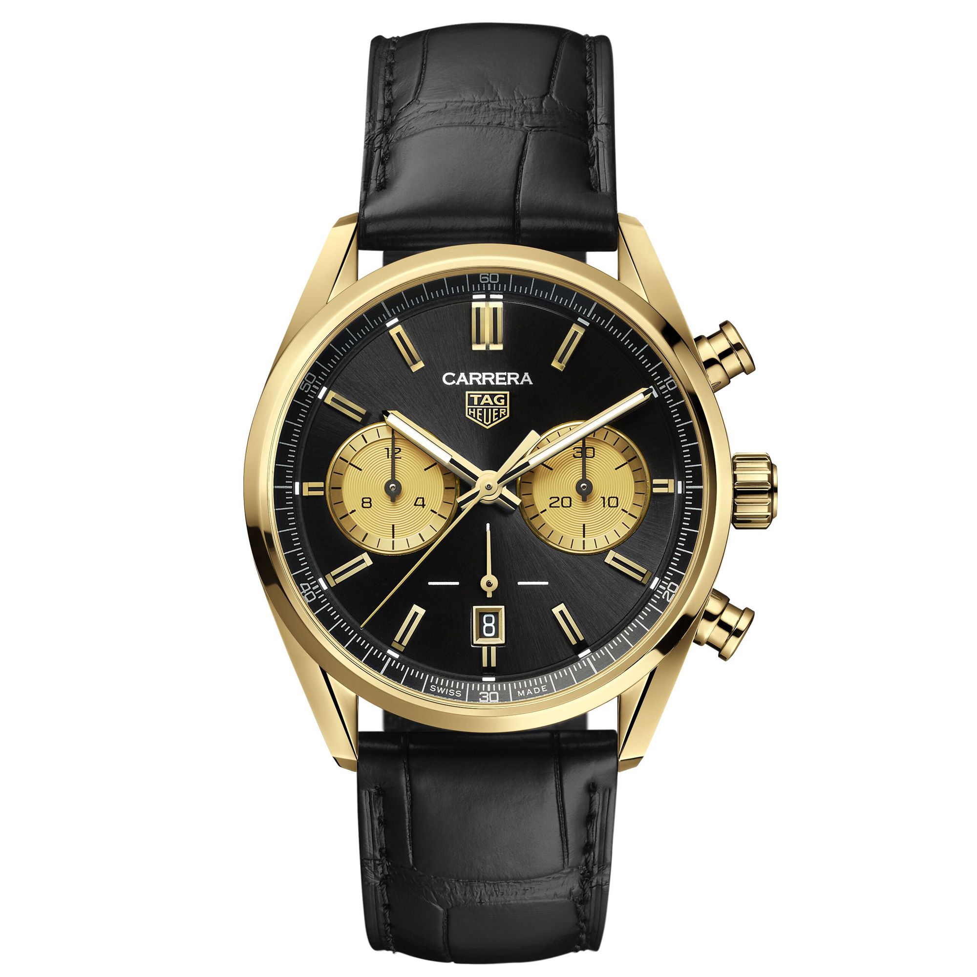 【Super Clone】TAG Heuer Carrera Chronograph Automatic, 42 mm, Gold 3N CBN2044.FC8313