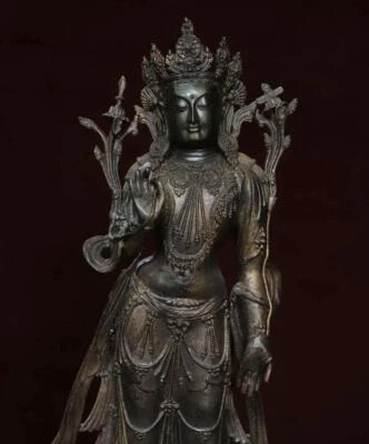 51CM Old Chinese Bronze Statue w/ Buddha N2902