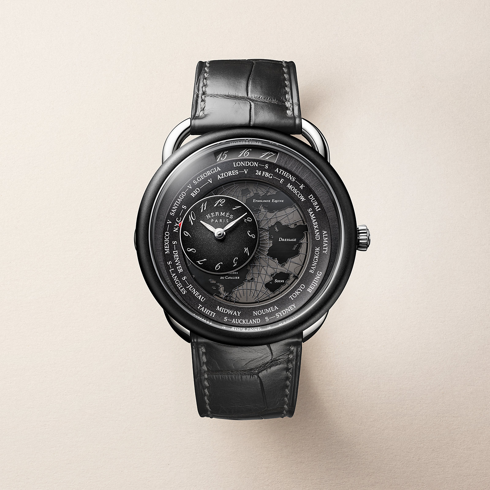 Arceau Le Temps Voyageur watch, 41 mm