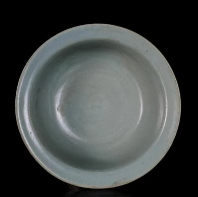 Qianlong Signed Old Chinese Song Ru Yao Ru Kiln Brush Washer w/ear N875