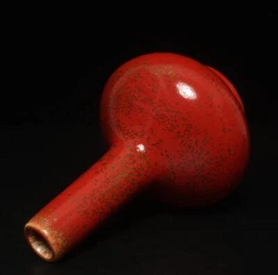 19CM Yongzheng Signed Old Chinese Red Glaze Vase