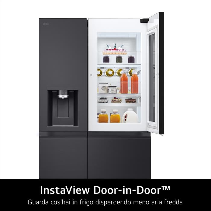 LG - Frigorifero side by side GSXE91EVAD Classe D 628L-Black