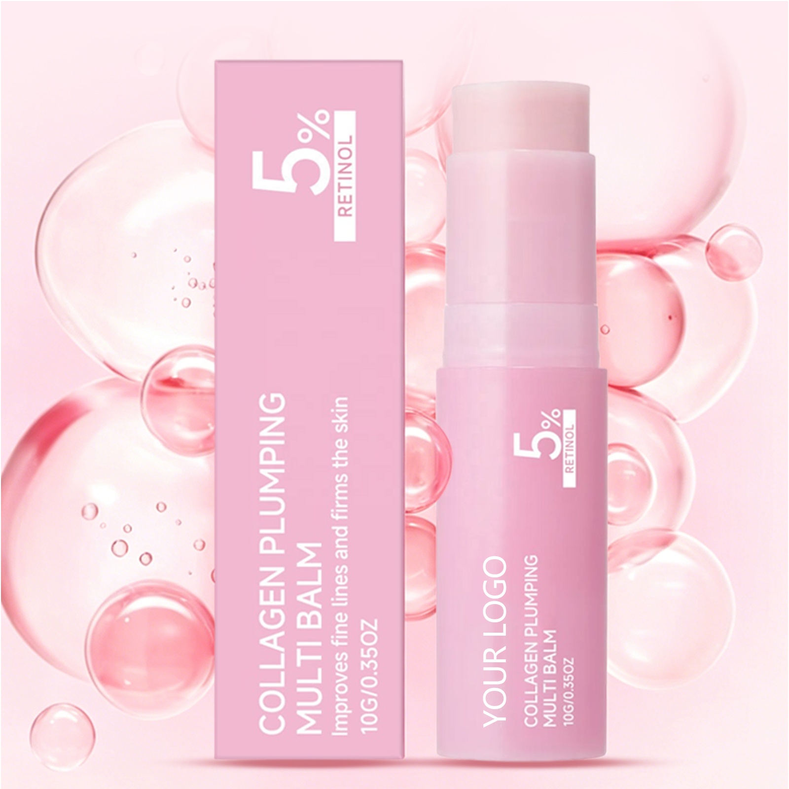 OEM Private Label PDRN Salmon DNA Retinol Collagen Multi Balm Stick Professional-Grade Firming Lifting Portable Solid Cream ODM