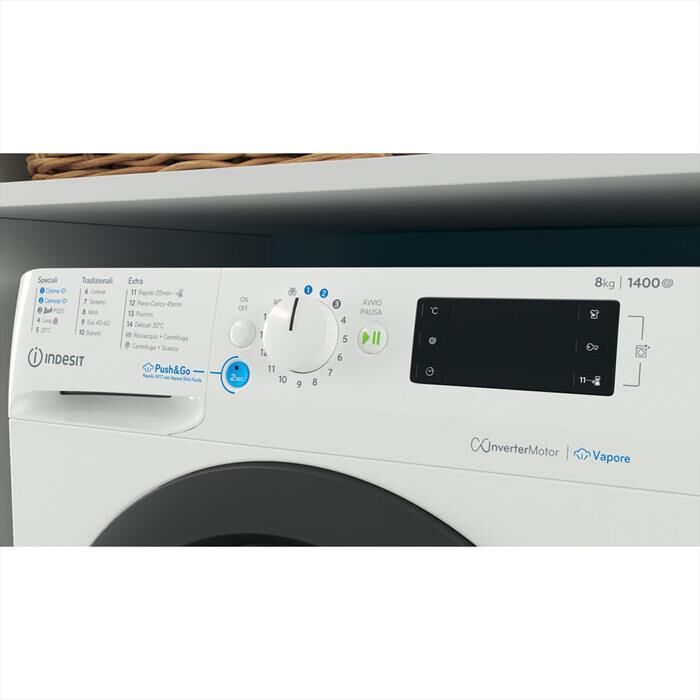 INDESIT - Lavatrice INNEX STEAM BWE 81496X WKV IT 8 Kg - A-Bianco