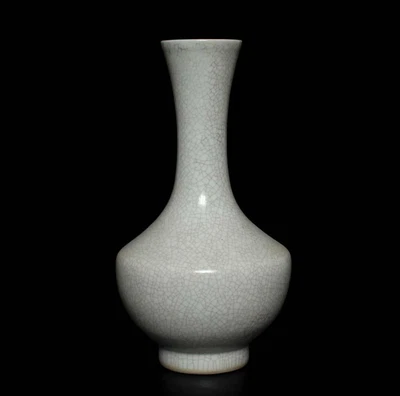 Yongzheng Signed Old Chinese Ge Kiln Vase