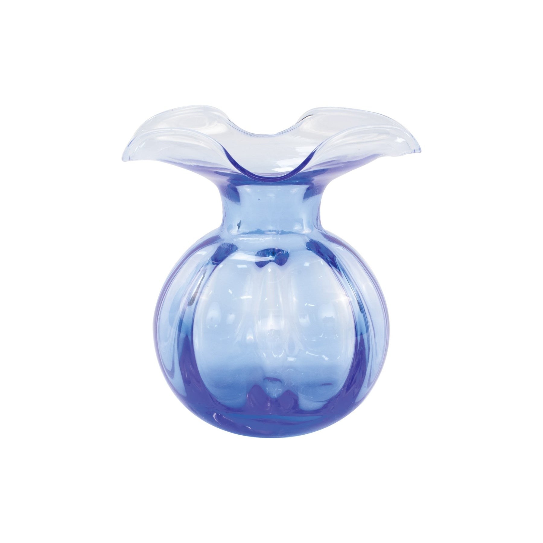 Floral Pattern Glass Cobalt Bud Vase