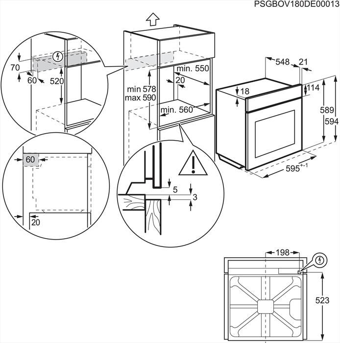 AEG - Forno incasso elettrico GR6PB53FSB Classe A+-Inox antimpronta