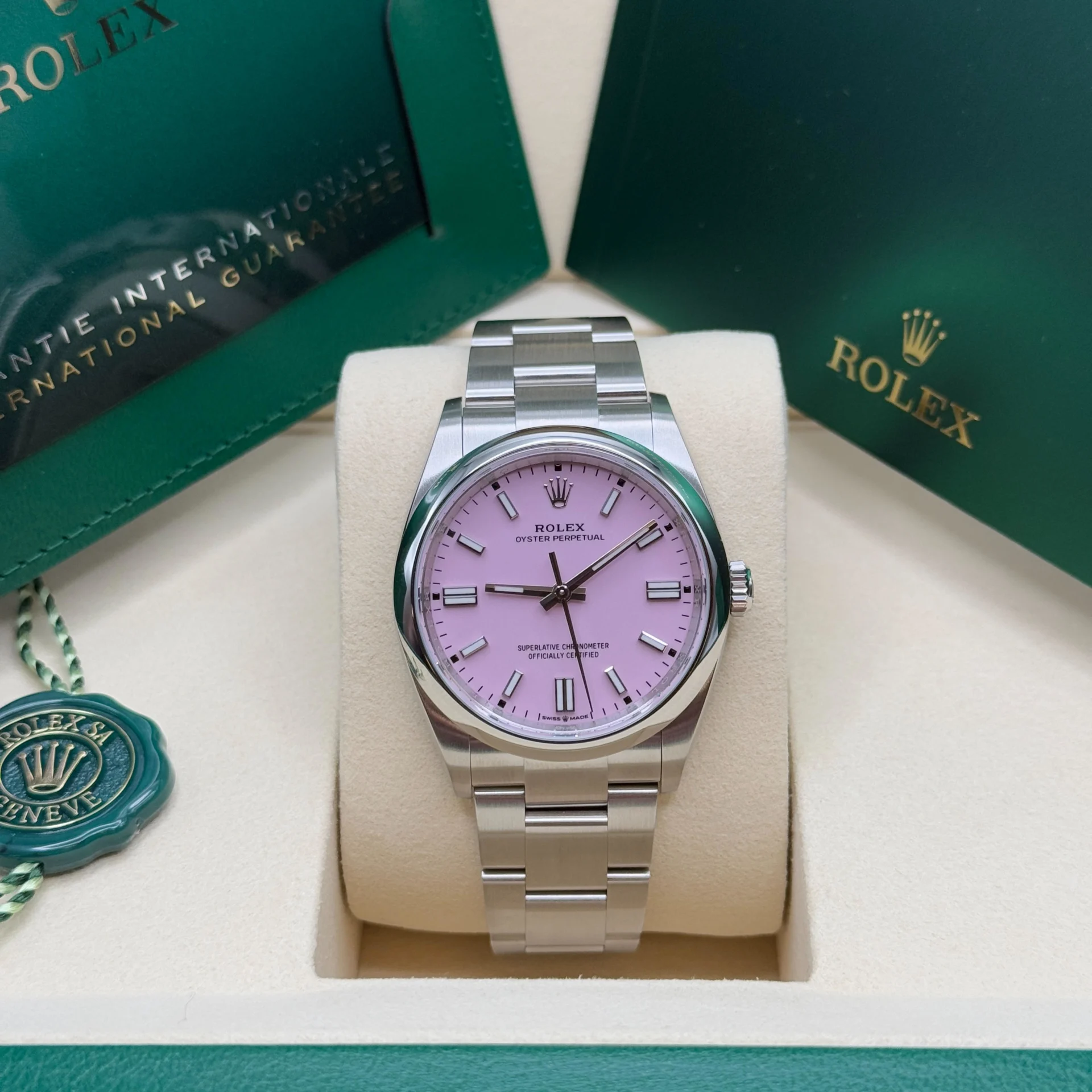 RLX Oyster Perpetual 36mm 126000-0008 Candy Pink Dial Oyster Stainless Steel