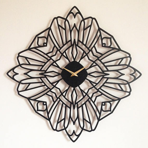 Deco Rose Wall Clock