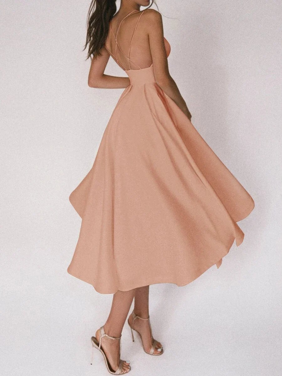 (💕SUMMER HOT SALE)💃Elegant strappy V-neck dress👗💐