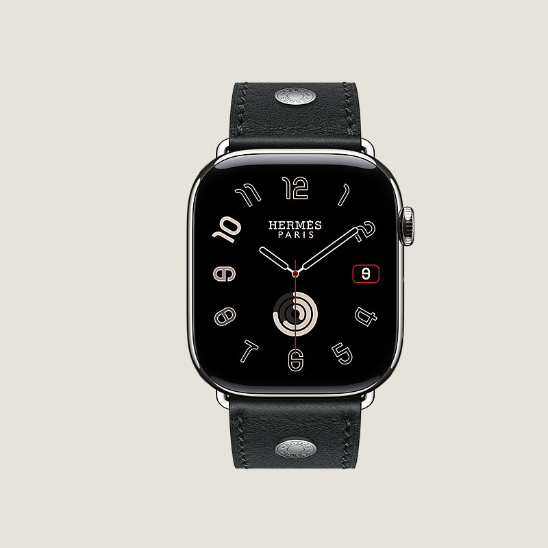 Series 11 case & Band Apple Watch Hermès Single Tour 46 mm Clou de Selle