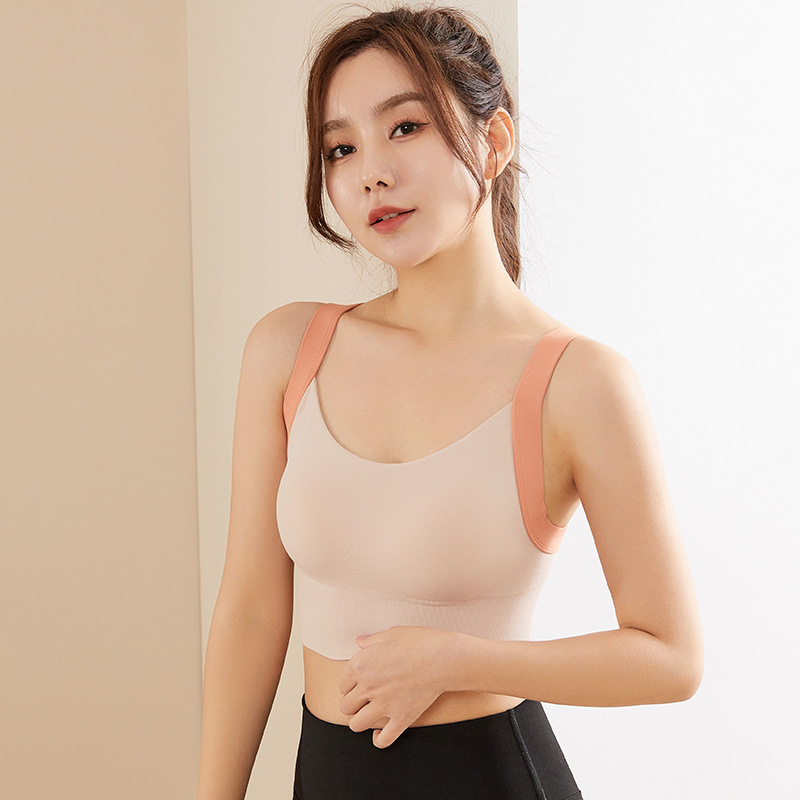 High-intensity Sports Bra for Women All-in-one Fixed Cross Back Style Bubble Wrap Bra Fitness Running Yoga Vest