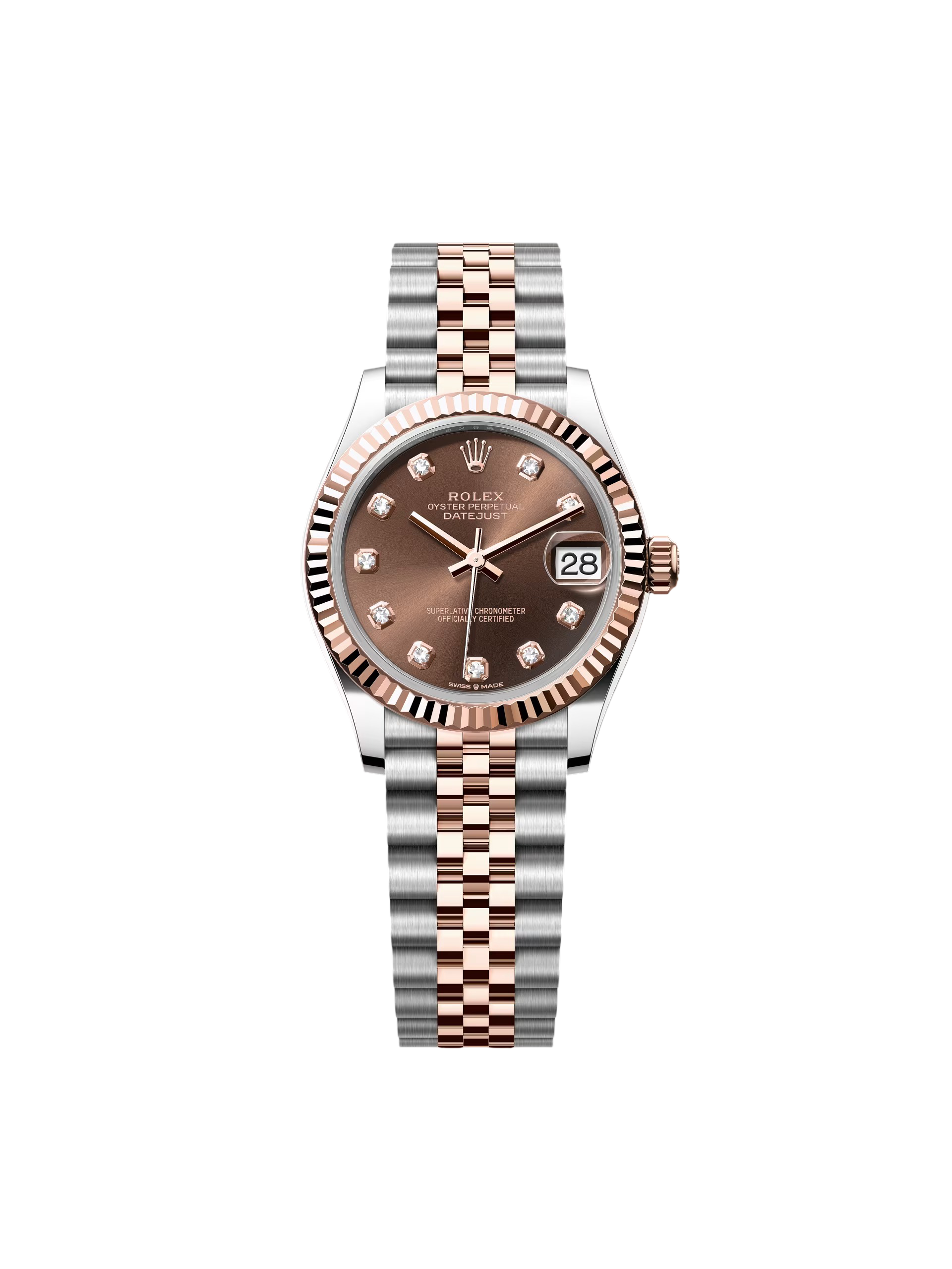 RLX Datejust m278271-0027/0028 Chocolate 31mm Dial Oyster Bracelet Watch