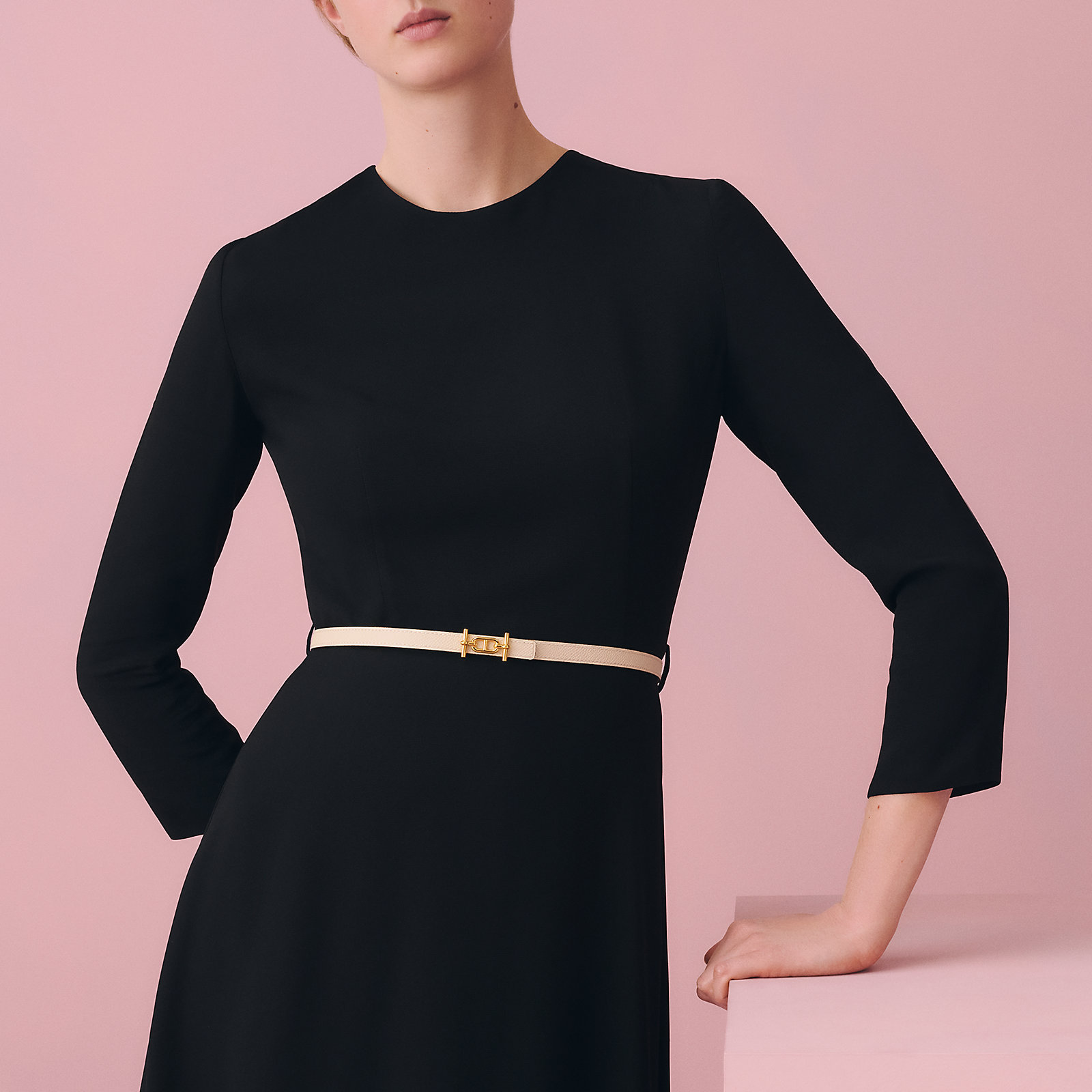 Ancre belt buckle & Leather strap 13 mm
