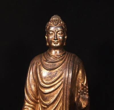 51.5CM Old Chinese Bronze Gilding Statue Buddha CK204