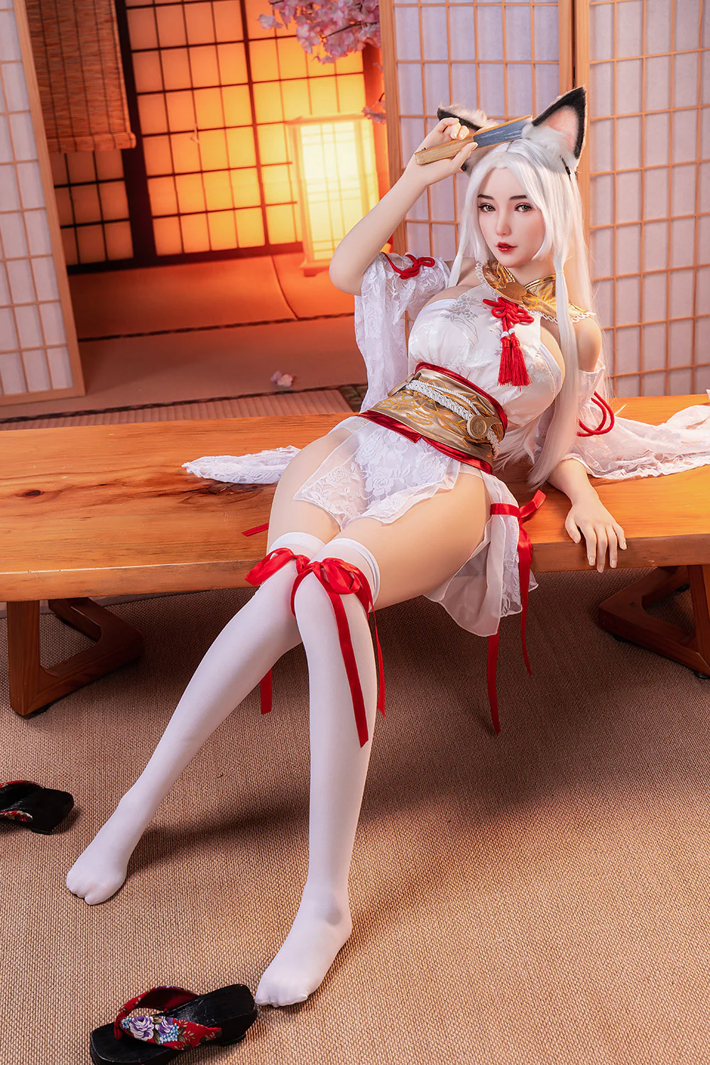 Megan 5ft25 / 160cm #60 Silicone Head + TPE Body Big Boobs Japan Anime Catgirl Hentai Sex Doll