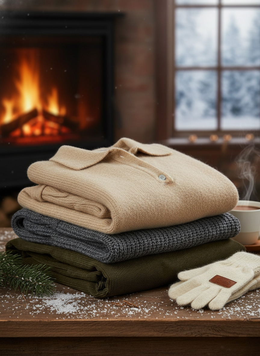 🌲 SALE🔥 Classic Polo Neck Button-Down Solid Color Sweater Top