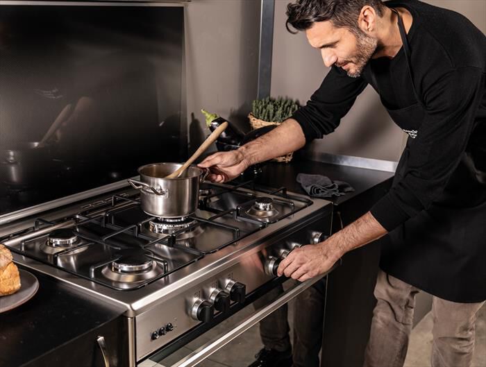 GLEM GAS - Cucina a gas UR965VI Classe A-Inox
