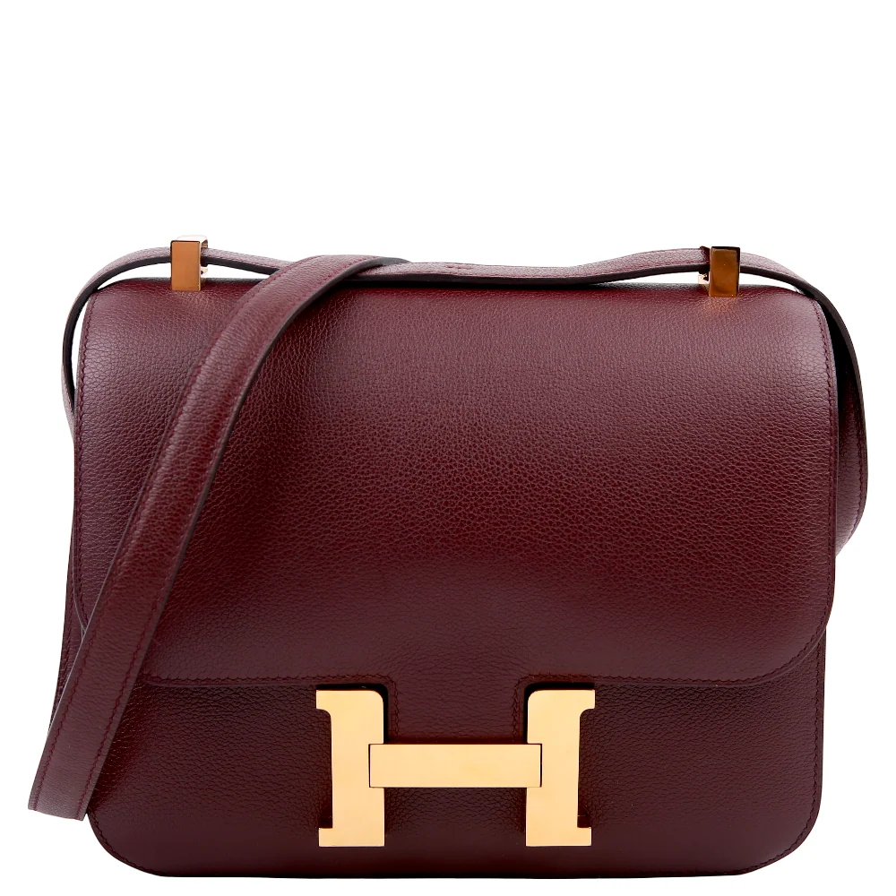HERMÈS Constance 22 Evercolor 2019 Bordeaux/Gold