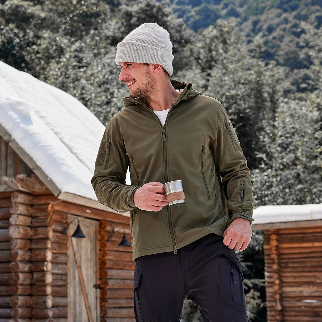 Men's Water Resistant Windbreaker Tactical Soft Shell Coat