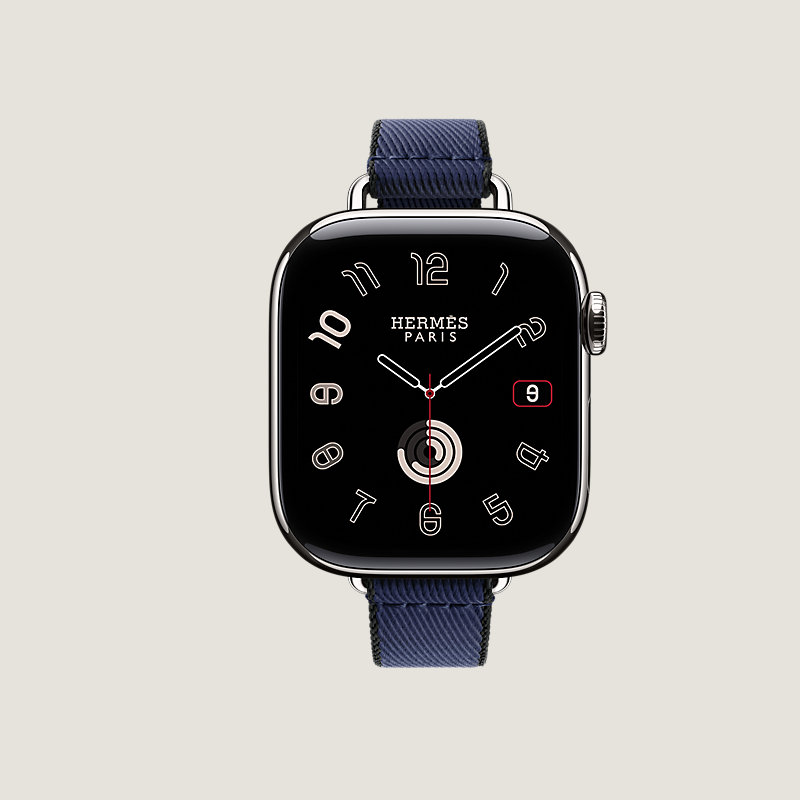 Series 11 case & Band Apple Watch Hermès Single Tour 42 mm Twill Jump Attelage