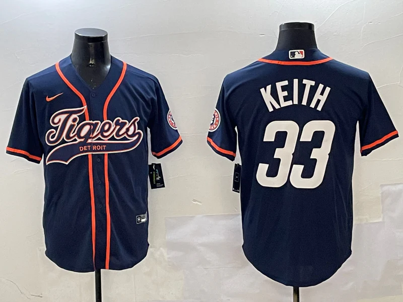 Men's Detroit Tigers Colt Keith #33 Navy Player Jersey